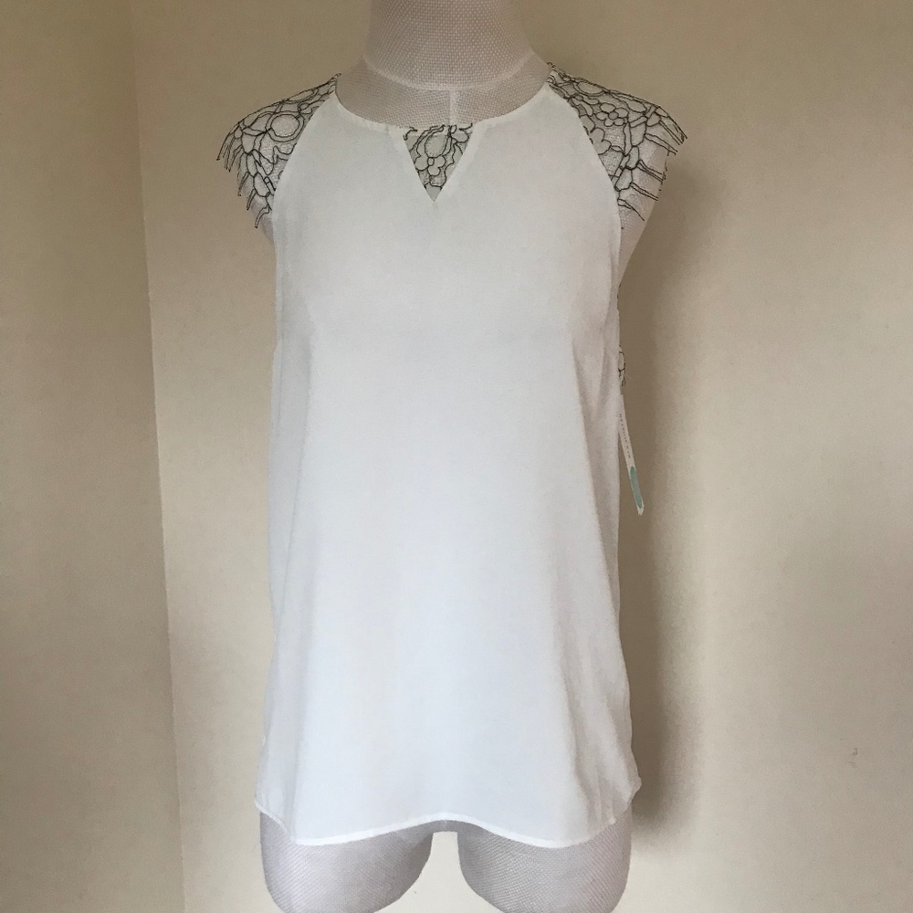 NWT Brixon Ivy White Lace Blouse